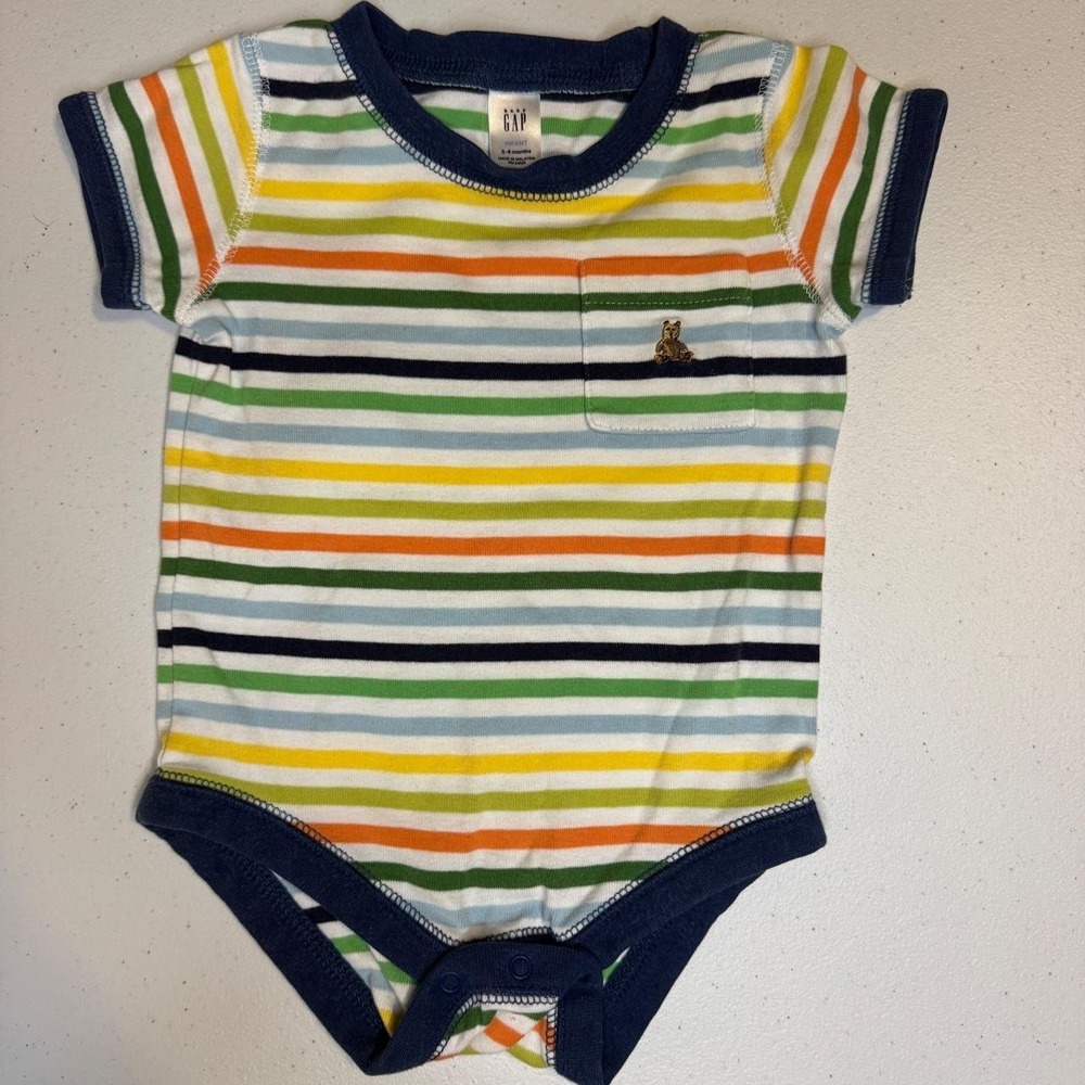 BabyGap Multicolor Stripe Onesie 3–6M